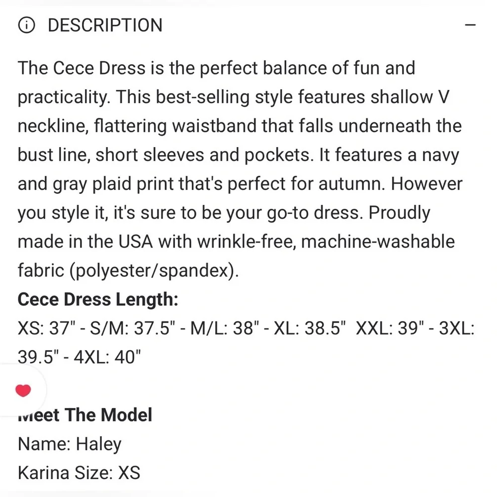 Karina Cece Dress - Navy & Gray Plaid with Pockets - Picture 13 of 14